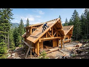 1 Year Solo Log Cabin Build: From First Tree to Finished Home (Start to Finish)