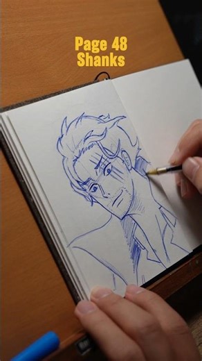 Drawing Shanks from One Piece with a ball pen! #cinematicart #shanksonepiece #onepieceart