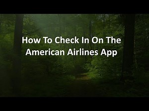How To Check In On The American Airlines App