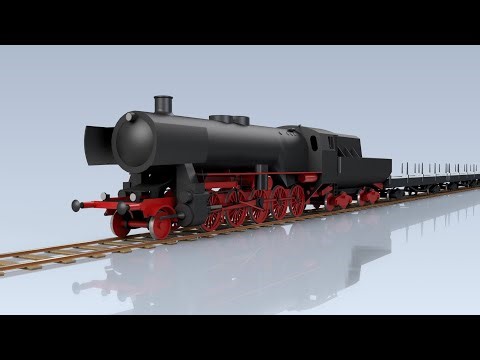 DRB class 52 Steam Train Animation