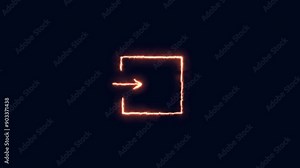 Downloading icon. Direction Arrow Symbol. Animation downloading arrow.
