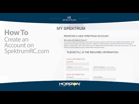 How To Create an Account on SpektrumRC.com