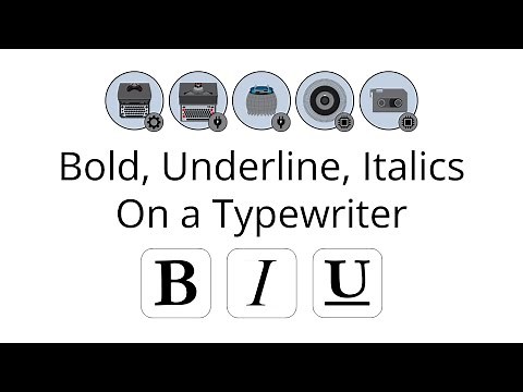 How to Bold, Underline and Italicise Text on a Typewriter