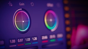 Download Color grading control edit on monitor. Showing adjust color. for free
