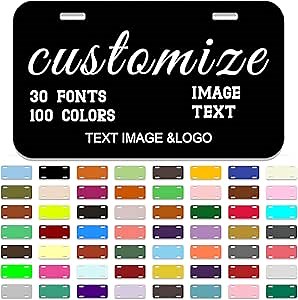 Custom License Plate Front License Plate 6x3 Inch Custom Car Tags Personalized License Plates for Kids Toy Car | Bike