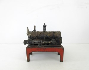 Antique Cast Iron Weeden Steam Engine, Horizontal Model, Dark Red Base, Brass Boiler #14 - Etsy