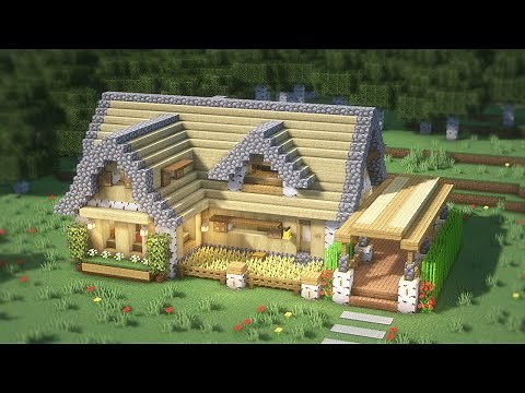 Minecraft: How To Build a Birch Survival House Tutorial(#36) | 마인크래프트 건축, 자작나무 야생집, 야생기지, 인테리어