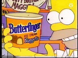 The Simpsons: 1992 Butterfinger Ice Cream Nuggets commercial