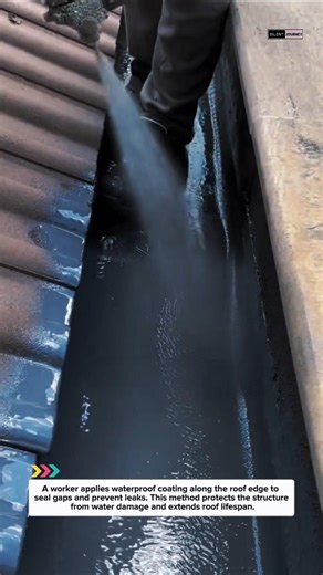 Roof Edge Waterproof Coating Application | Leak Protection Method