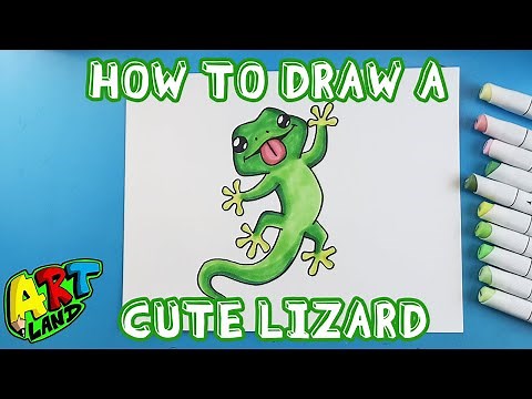How to Draw a CUTE LIZARD