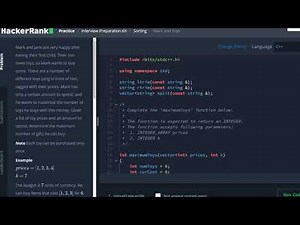 HackerRank Interview Prep - Problem 16: Mark and Toys