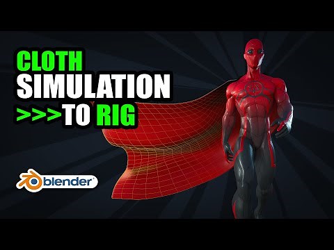 Create and transfer cloth simulation to an animated character rig in Blender