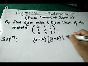 How to Find eigen value and eigen vector of a 3X3 matrix | AspHero