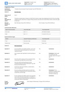 Construction Logistics Plan template: Free and Customisable
