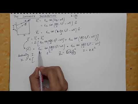 Lecture 5 (3rd Semester) - Intensity distribution in Young's double slit experiment
