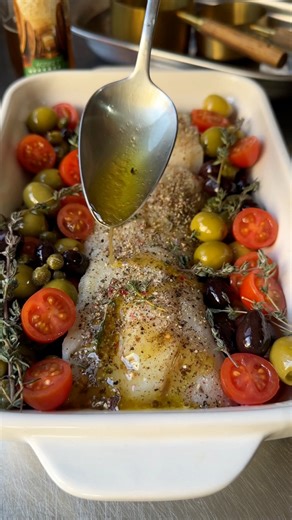 133K views · 1K reactions | Mediterranean style Baked Cod recipe https://sofiaafoodie.com/recipe.php?id=52 | Sofiaa Foodie | Facebook