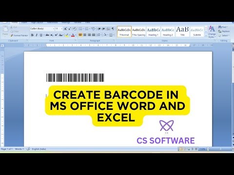 How to create Barcode in MS Word and Excel