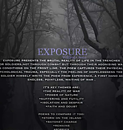 Understanding 'Exposure' by Wilfred Owen for GCSE