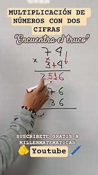 Multiplicación de números de dos cifras con truco.