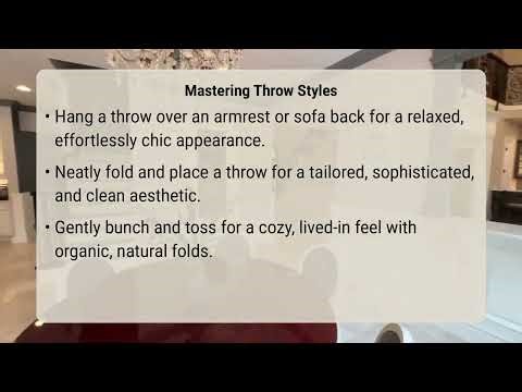 How To Arrange Decorative Throws On A Sofa?