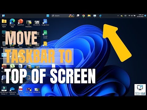 Windows 11 - Move Your Taskbar from Bottom to Top of Your Screen | Lock the Taskbar | Shift to Top