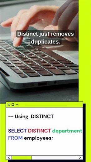 Stop Using DISTINCT Wrong! SQL GROUP BY vs DISTINCT Explained Fast ⚡