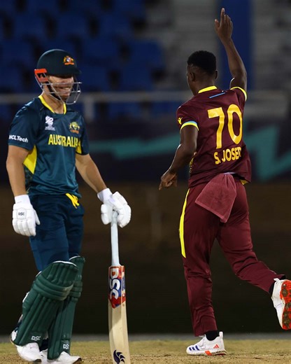 6.4M views · 10K reactions | The West Indies delivered a strong warning ahead of the #T20WorldCup as the co-hosts registered an impressive 35-run victory over Australia in their warm-up fixture in Trinidad  | ICC - International Cricket Council | Facebook