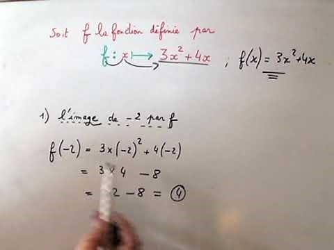 Fonction numérique et calcul d'images. MATHS SECONDE