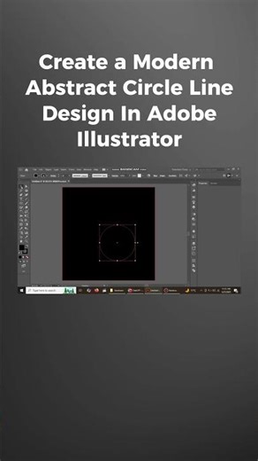 Create a modern abstract circle line design in adobe illustrator