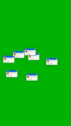 Funny Windows Error Pop-Up | Green Screen Overlay for Memes & Glitch Edits
