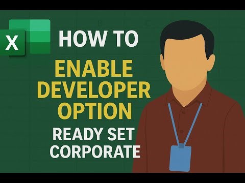 How to enable DEVELOPER OPTION in Excel