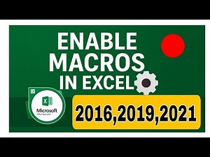 how to enable macros in Excel