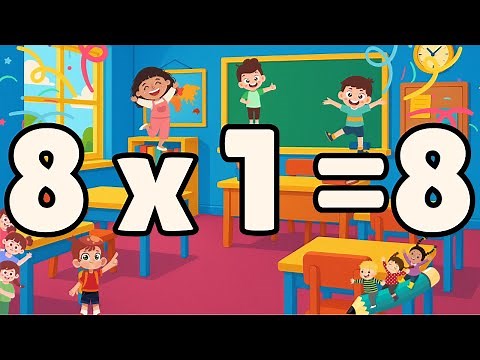 8 Times Table Song for Kids 🎵 | Fun & Easy Multiplication Song with Repetition | BrightKids Academy