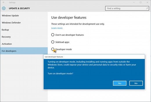 How to disable or enable Developer Mode in Windows 11