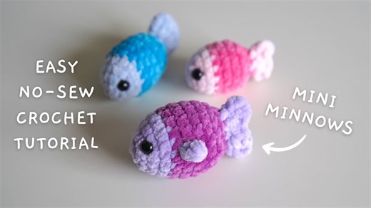 Mini Crochet Fish Tutorial for Beginners | No-Sew Amigurumi Pattern