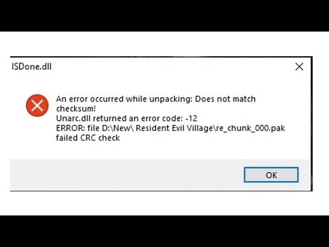 ISDone.dll Error , Unarc.dll returned Error Code -12 FIX.