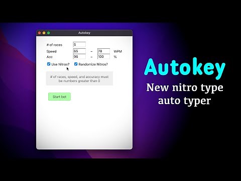 New nitro type AUTO TYPER - Autokey - works on Mac/Windows
