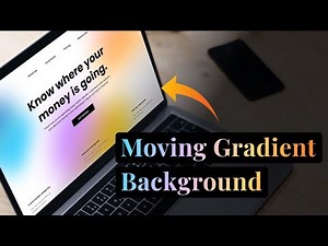 Moving gradient background website in figma