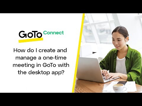 How do I create a one-time meeting with the GoTo desktop app?