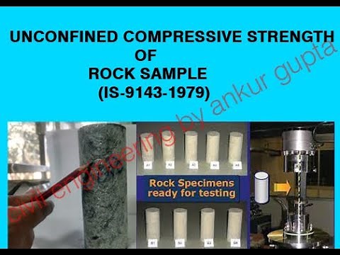 (UCS TEST FOR ROCK CORE ) UNCONFINED COMPRESSIVE STRENGTH OF ROCK CORE SAMPLE (IS-9143-1979)