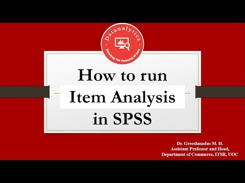 How to run item analysis in SPSS || Cronbach's Alpha Co-efficient. #spss #analysis