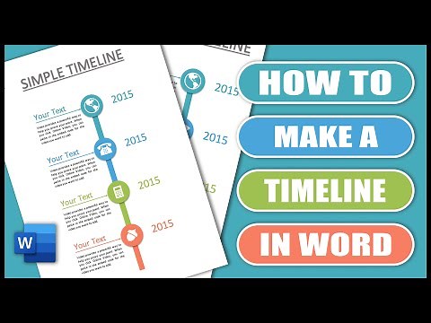 Make a VERTICAL TIMELINE in Word | Infographic in WORD