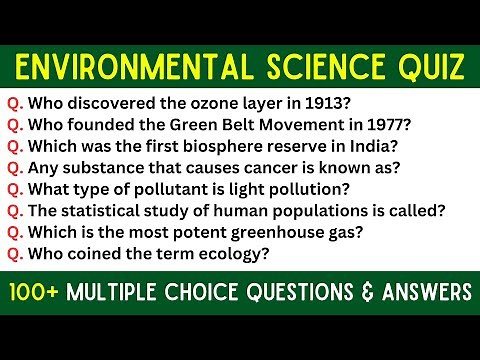🌍Environmental Science Quiz | 100+ MCQs with Answers | Ecology, Pollution, Climate & More | June 5 🌿