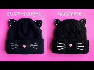 Store-bought vs Handmade! "Cat Hat" Knitting Machine Tutorial