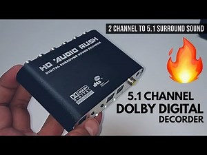 HD Audio Rush 5.1 Dolby Digital Decoder | Optical to RCA 5.1 Converter