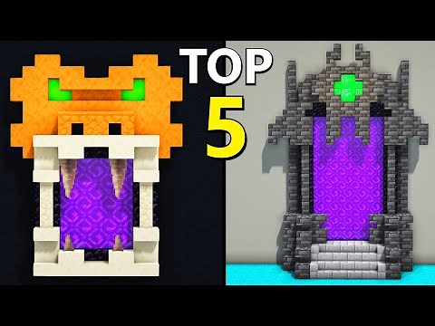 TOP 5 Nether Portal Designs in Minecraft !
