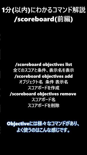 【1分コマンド解説】【Minecraft】/scoreboard前編