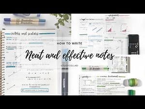 HOW TO TAKE NEAT AND EFFECTIVE NOTES FROM A TEXTBOOK + TIPS | studycollab: alicia