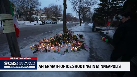 As a memorial grows for 37-year-old mother Renee Good, who was fatally shot by an ICE agent in Minneapolis, state leaders are demanding access to evidence while the Trump administration continues to back the agent’s actions. Good’s father told Tony Dokoupil by phone that she was loved by all. | CBS Evening News