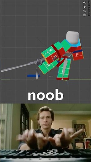 Roblox Animator: Noob vs Pro Heavy Sword Attack 💪🗡️#roblox #robloxgamedesign #blender